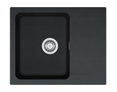 Мойка Orion OID 611-62, цвет оникс, выпуск 3,5", вентиль-автомат, скрытый перелив, сифон в комплекте