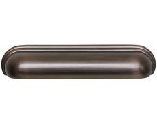 Ручка-ракушка 128мм, отделка шлифованная медь