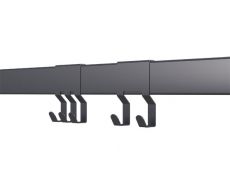 Крючок одинарный 40мм, отделка черный бархат (матовый)