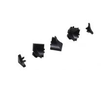 Комплект угловых элементов и заглушек для бортика MINI Plus, цвет черный