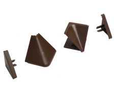 Комплект угловых элементов и заглушек для треугольных бортиков AA.101 и AA.102, цвет коричневый